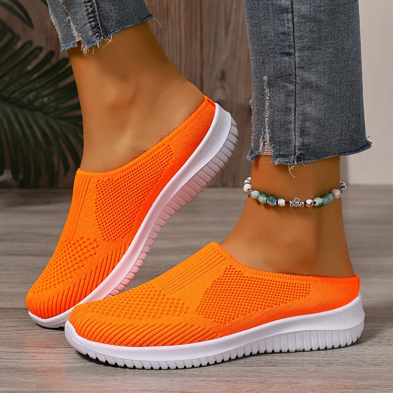 Women’s Breathable Knit Slip-On Walking Shoes